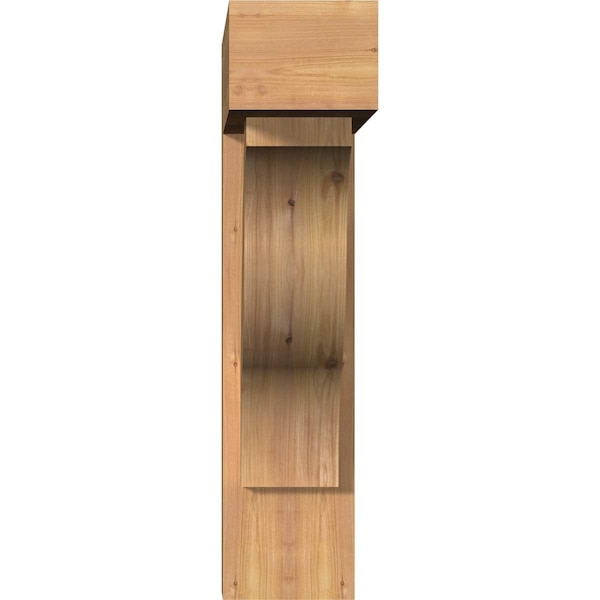 Funston Block Smooth Bracket W/ Offset Brace, Western Red Cedar, 7 1/2W X 28D X 32H